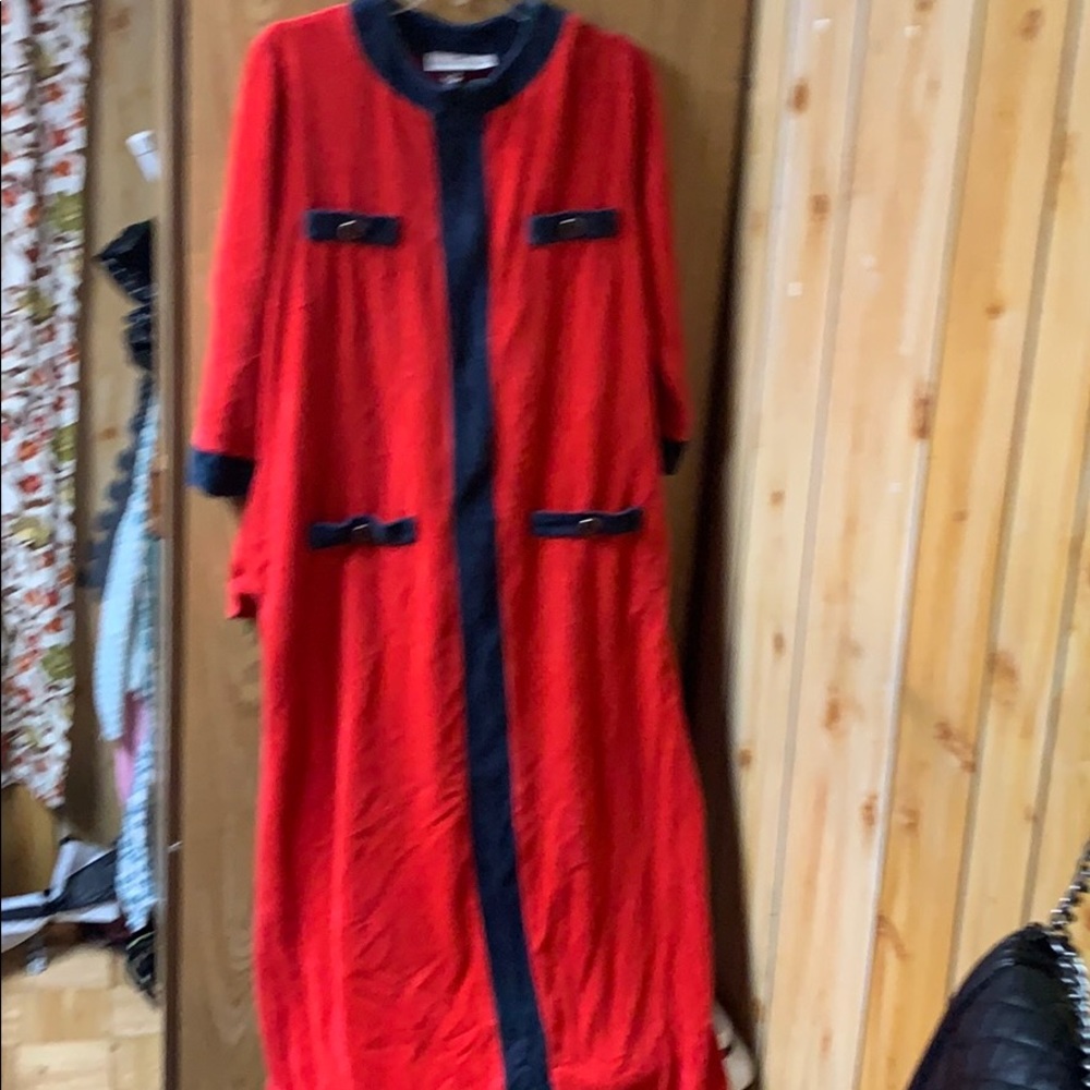 Red sweater maxi dress